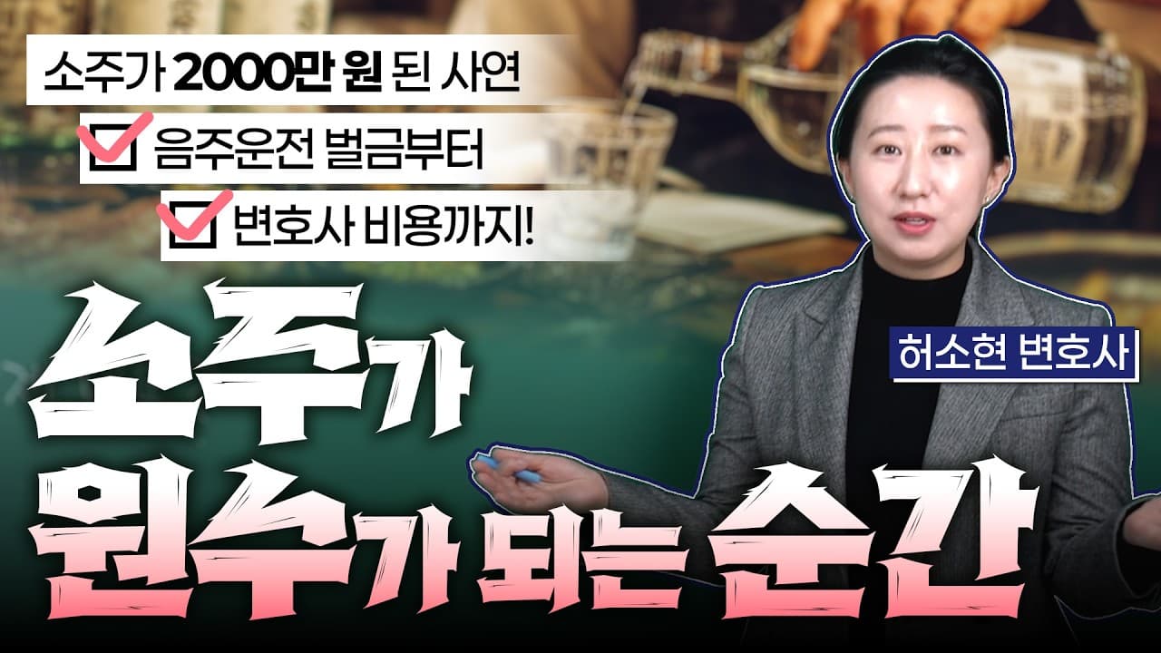 대리비 3만 원 vs 음주운전 비용 2천만 원