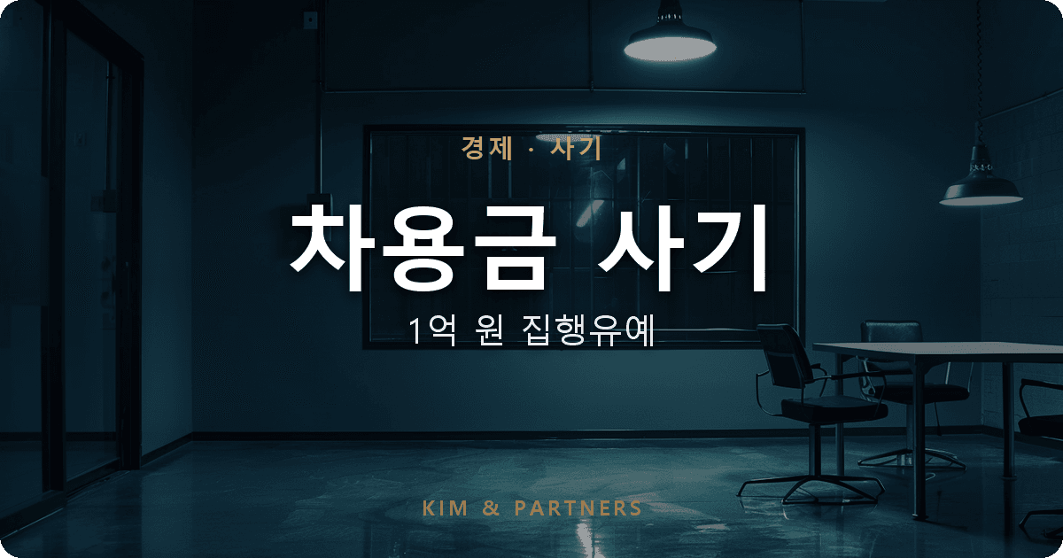 차용금 사기 1억 원, 1심에서 집행유예를 받아낸 변호 사례