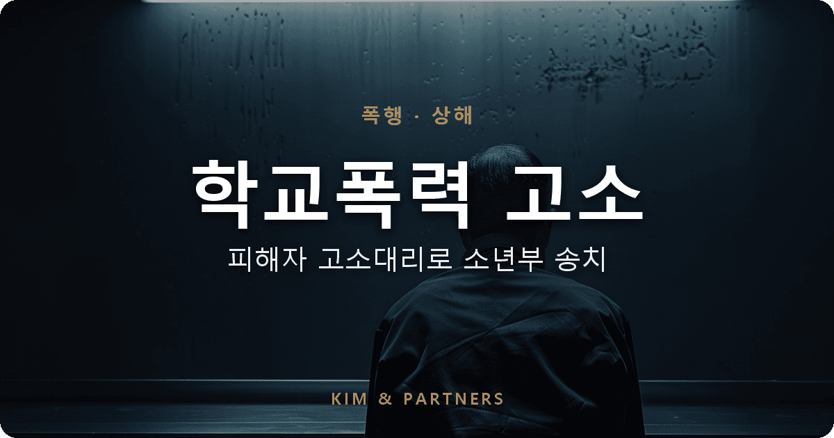 학교폭력 고소, 상습폭행 가해자 소년부 송치를 이끈 고소대리 사례