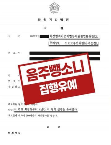 음주뺑소니 집행유예 – 보행자 사망사고 특가법위반 도주치사 유가족 합의