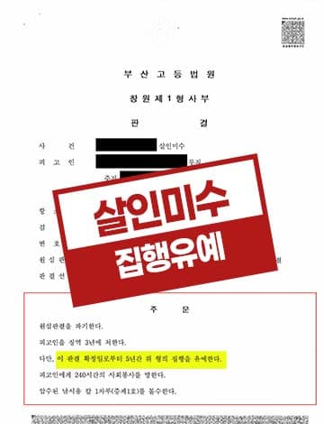 술자리다툼 살인미수 항소심 집행유예 – 1심징역형 낚시칼