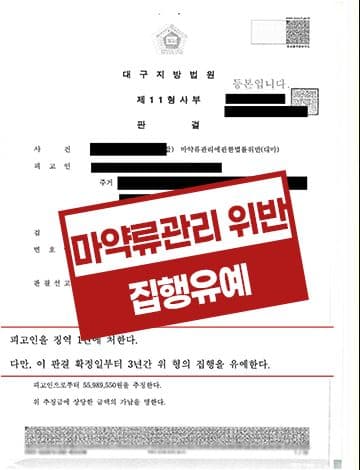 대마흡연 집행유예 – 외국생활 불안장애 구속위기
