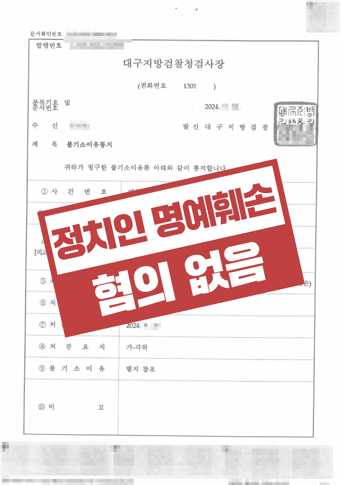 정치인 명예훼손 혐의 없음 – 정치인에게 고소당한 정책 토론 방송 사회자 불기소 조력