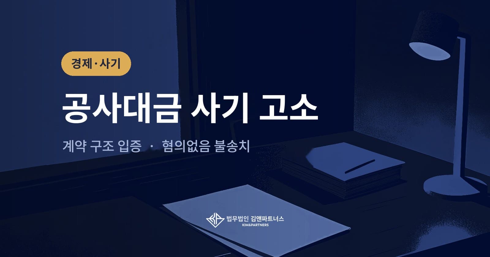 공사대금 미지급으로 사기 고소를 당한 사건, 계약 구조를 짚어 혐의없음으로 끝낸 사례